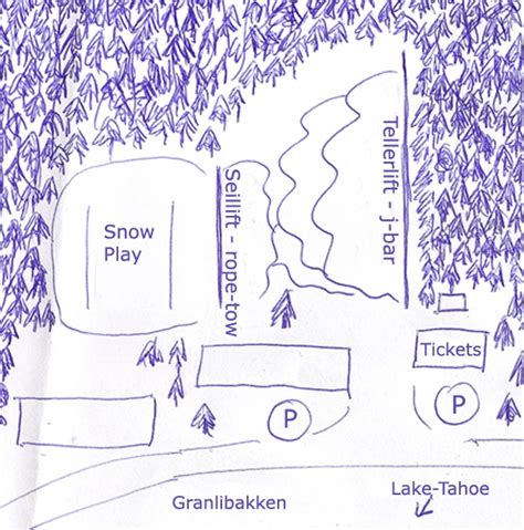 Trail map Granlibakken