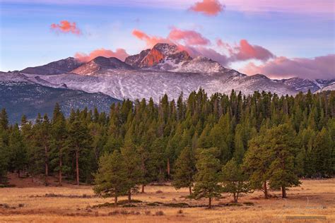 Colorful Sunrise Longs Peak Rocky Mountain National Park Colorado