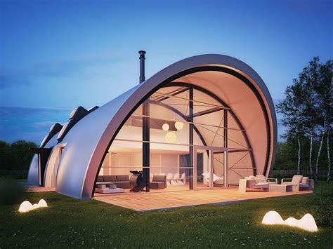 More ideas below: Modern quonset hut homes Living Rooms Spaces Construction Projects Corrugated ...