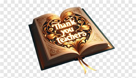 Magical Open Book With Glowing Thank You Teachers Message Symbolizing ...