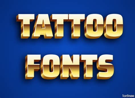 Tattoo Fonts Text Effect and Logo Design Font
