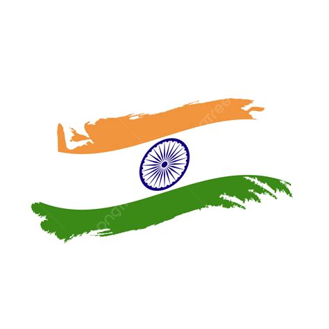 India Flag With Waving Brush Stroke Clipart Hd Images, India Flag Art ...