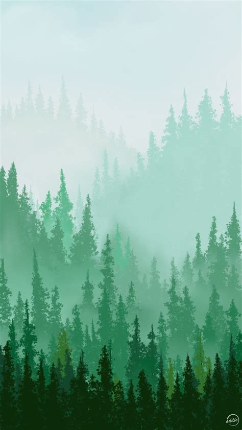 Pine Forest Phone Wallpaper | Forest background, Forest wallpaper ...