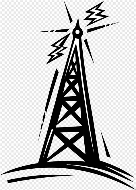 Free download | Signal tower illustration, Telecommunications tower Radio Cartoon, Radio Antenna ...