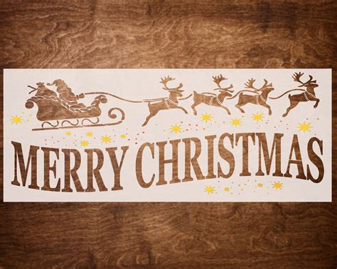 Large Christmas Stencils for Wood Signs Merry Christmas - Etsy