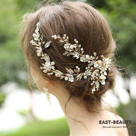 ヘッドドレス ヘアアクセサリー ウェディング 結婚式 披露宴 二次会 パーティー 花嫁ヘア k-h-698 :k-h-698:EAST ...