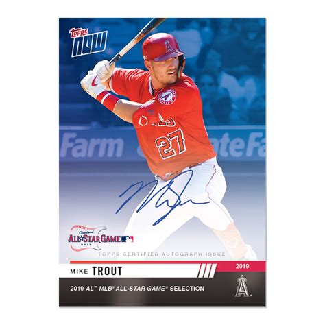 On-Card Autograph # to 49 - Mike Trout - MLB TOPPS NOW® Card 1A