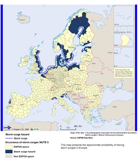 Europe: storm surge hazard map - Maps - Knowledge Base - PreventionWeb.net