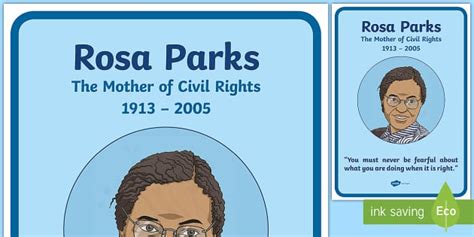 Rosa Parks Large Display Poster (teacher made) - Twinkl