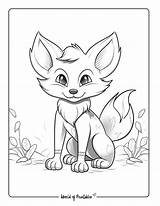 Fox Coloring Pages For Kids & Adults  World Of Printables sketch template