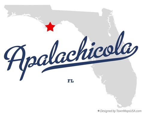 Map of Apalachicola, FL, Florida