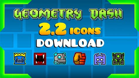 Geometry Dash 2.2 | New Icons texture pack v6 - YouTube