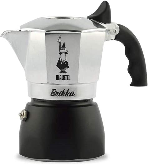 Bialetti Brikka Aluminium stovetop Coffee Maker (2 Cup) [ New Version ], Silver : Amazon.co.uk ...