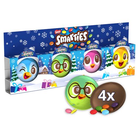 Smarties Milk Chocolate Christmas Penguin 18.5g Multipack of 4 | Multipacks | Iceland Foods