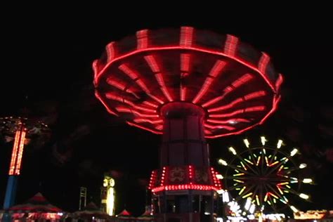 A Carnival Swing Ride At Night Stock Footage Video 4944 - Shutterstock