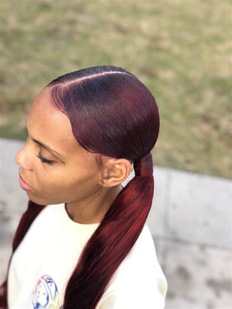 14+ Breathtaking Black And Red Hairstyles With Ponytail