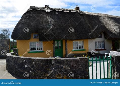 Thatched Roof Cottages in Adare Ireland Stock Photo - Image of thatch, architecture: 249751738