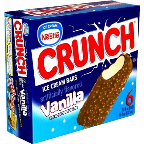 Crunch Ice Cream Bars, Vanilla with Nestle Crunch Coating | Ice Cream ...