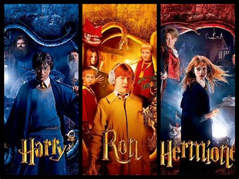 Harry, Ron, Hermione - harry potter fan Art (34485605) - fanpop