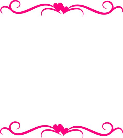 Pink Hearts Top Bottom Border Clip Art at Clker.com - vector clip art online, royalty free ...