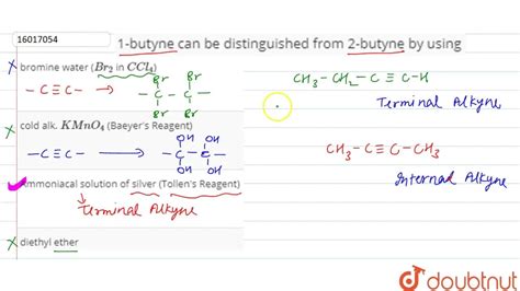 1-butyne can be distinguished from 2-butyne by using