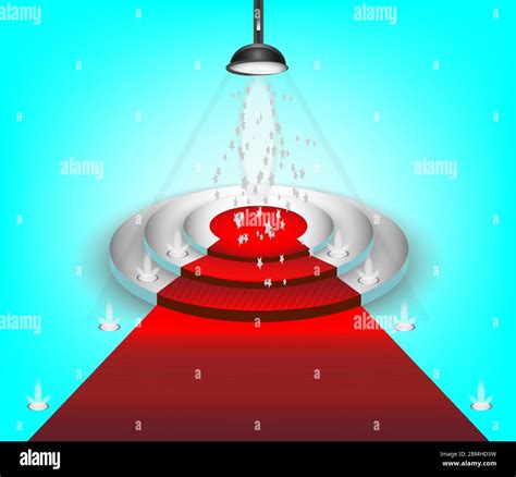 Stage podium with lighting on soft blue Stock Vector Image & Art - Alamy