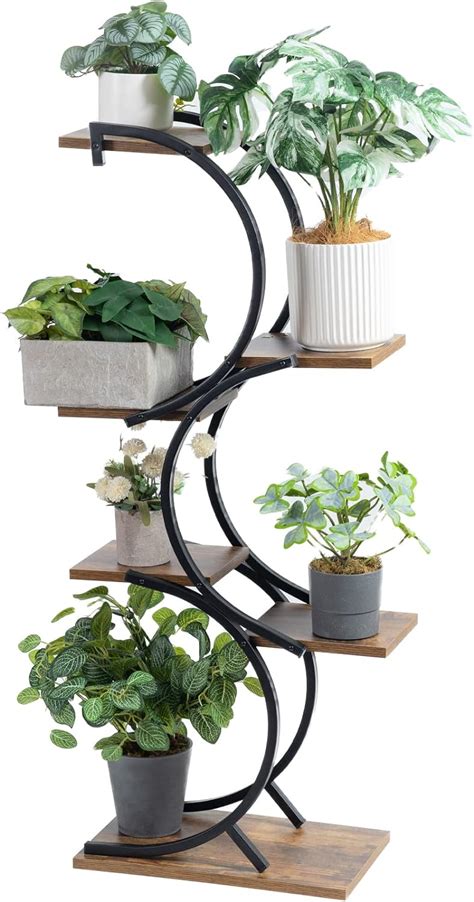 Amazon.com: CHPHI Plant Stand Indoor 6-Tier wrought iron Plant Stand ...