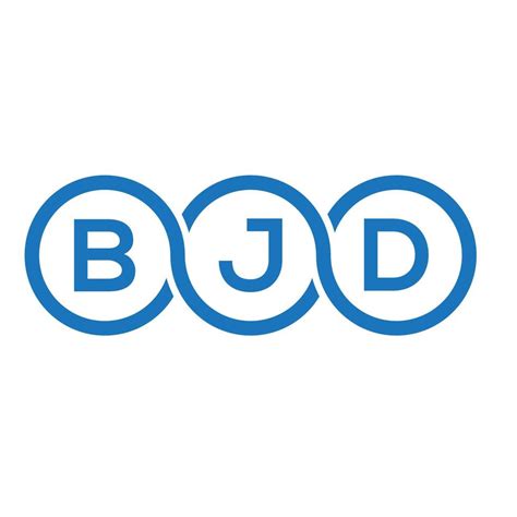 BJD letter logo design on white background. BJD creative initials ...