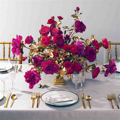 Your New Favorite Wedding Color Palette: Gold & Magenta | Red wedding decorations, Wedding ...