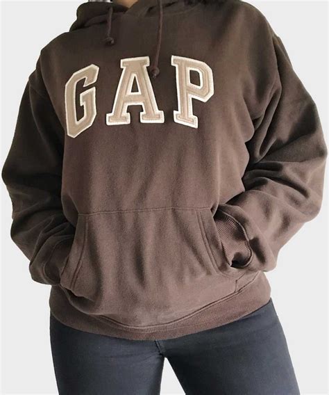 Brown GAP Hoodie | GAP Logo Brown Hoodie - Danezon