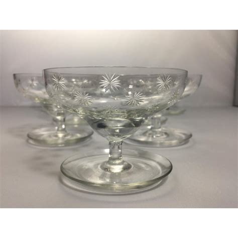 Vintage Cut Crystal Shrimp Cocktail Glasses - Set of 8 | Chairish