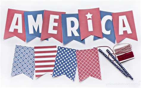 Free Printable Patriotic Banner - Tatertots and Jello