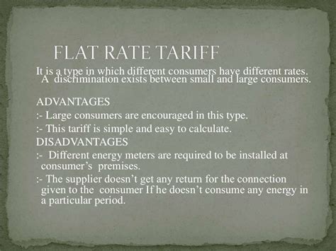 1.10 types of tariff