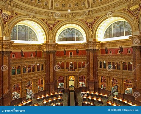 Library of Congress Reading Room, Editorial Stock Photo - Image of ...