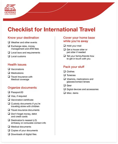 Download a Checklist for Traveling Abroad