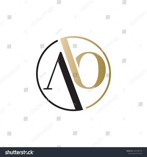 Ao Logo Vector Icon Symbol Stock Vector (Royalty Free) 1661900179