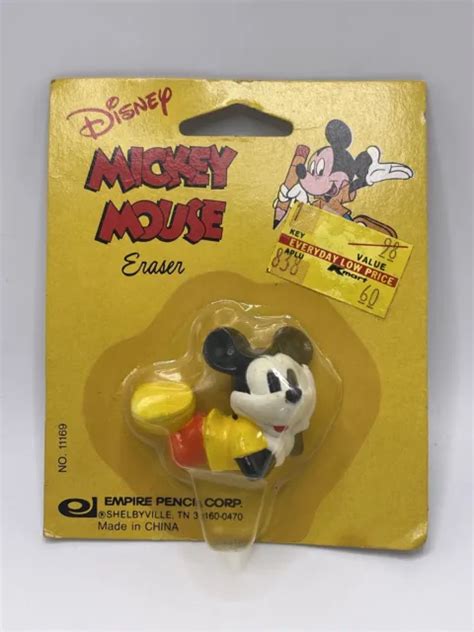 VINTAGE EMPIRE DISNEY Mickey Mouse School Pencil Eraser ~ Kmart NOS $10.00 - PicClick