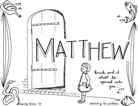 "Matthew" Bible Book Coloring Page - Ministry-To-Children