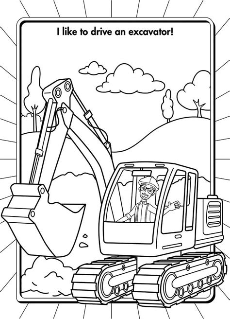 Blippi garbage truck coloring page - gilitbux