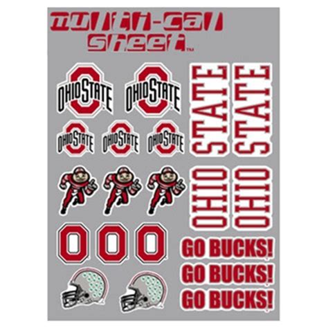 Ohio State Buckeyes Decal Sheet - 18 Stickers