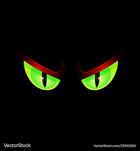 Scary green eyes Royalty Free Vector Image - VectorStock