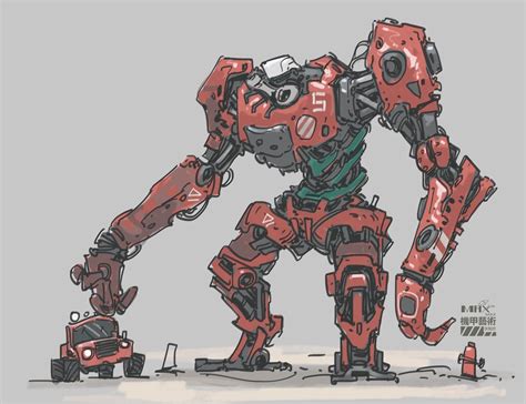 mecha sketch, Max Li on ArtStation at https://www.artstation.com/artwork/z1rwZ | Robot design ...