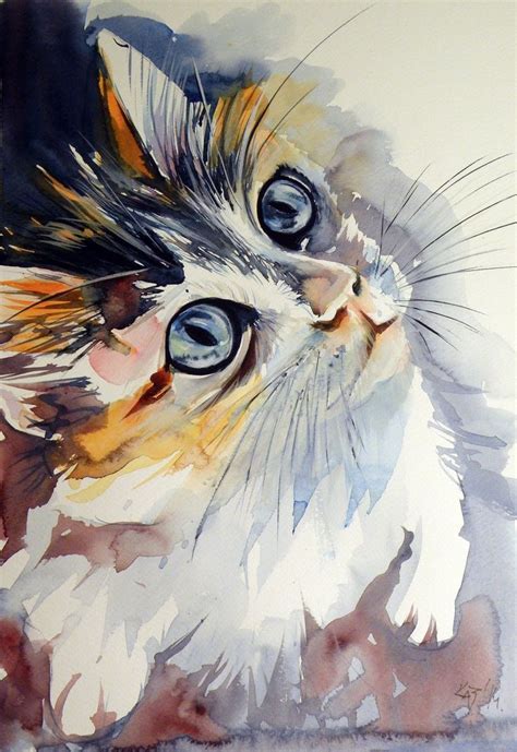 Little cat, 2014 by Kovács Anna Brigitta | Animal paintings, Cat ...