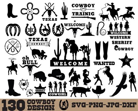 Cowboy Svg Bundle Western Svg Cowboy Hat Svg Rodeo Svg - Etsy