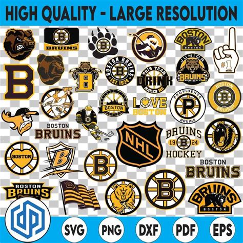 32 Files Boston Bruins Bundle SVG, Bruins SVG, NHL svg, NHL svg, hockey ...