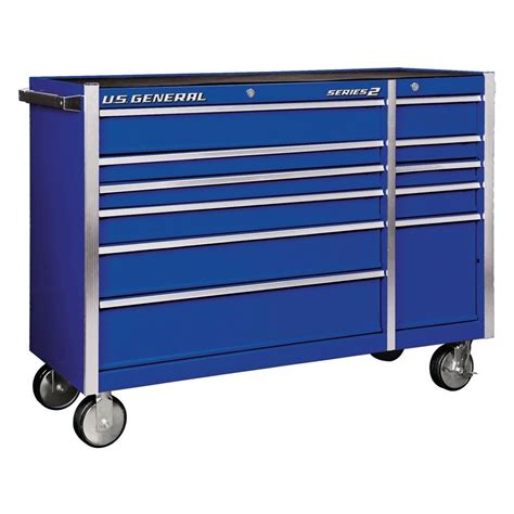 56 in. x 22 in. Double-Bank Roller Cabinet, Blue | Tool storage, Harbor freight tools, Roller