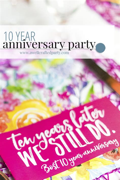 Real Party: 10th Anniversary Party Decor – A Well Crafted Party