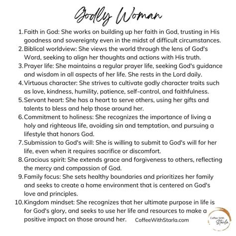 10 Qualities Of A Godly Woman With Scripture - Coffee With Starla