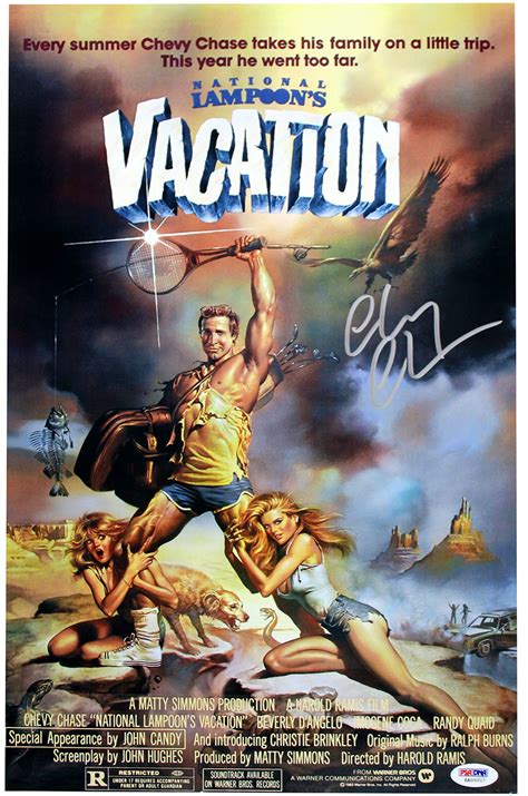 Chevy Chase Autographed Vacation 11x17 Movie Poster