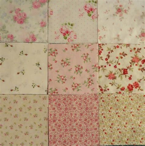 5 inch Fabric Squares Quilting Squares Rose Fabric Squares | Etsy